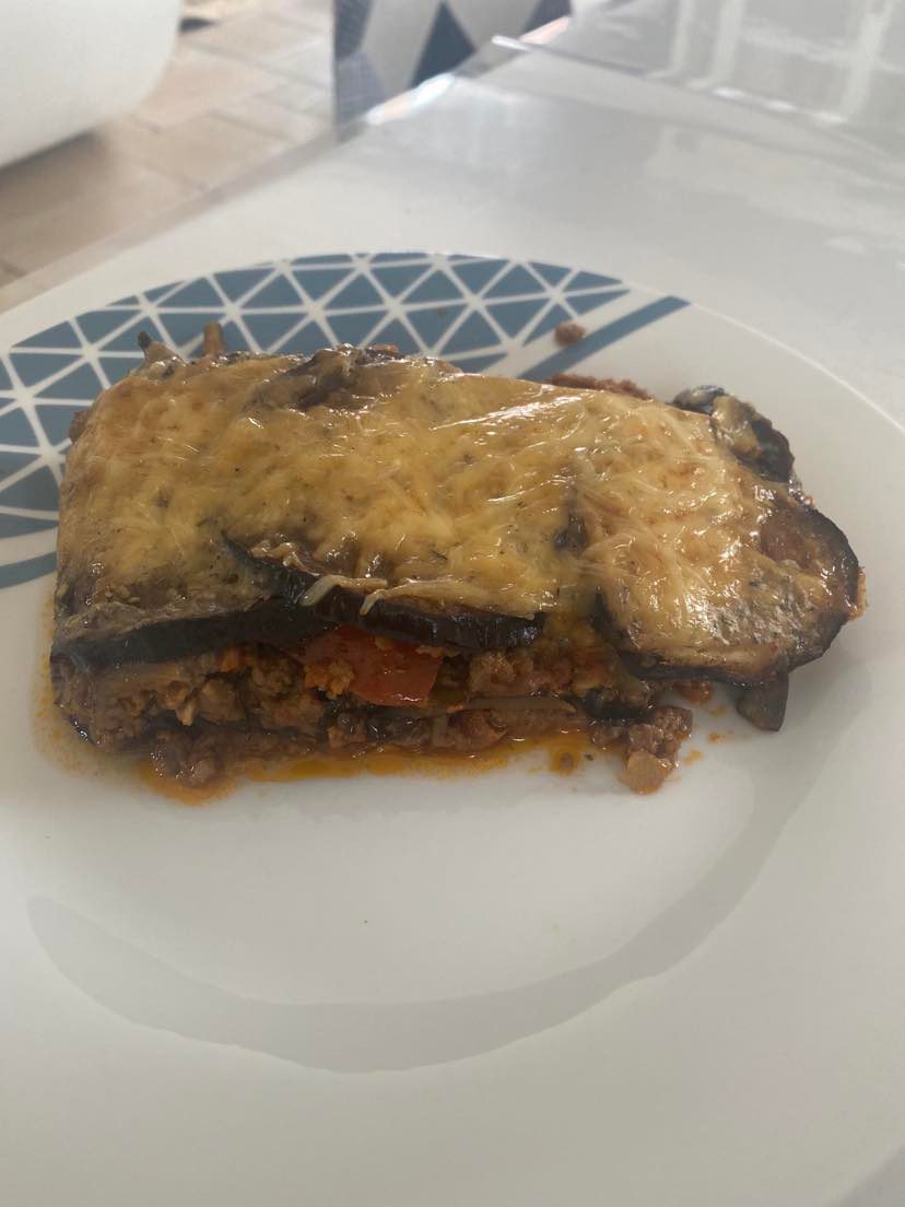 Lasagne aux poivrons aubergines et mozza