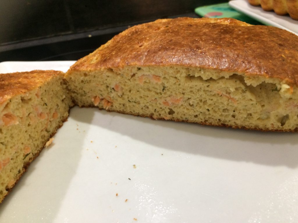 cake au saumon fumé et gluten  dès l’attaque