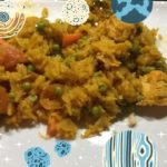 Riz de konjac au poulet carotte (et petits pois pour la conso)