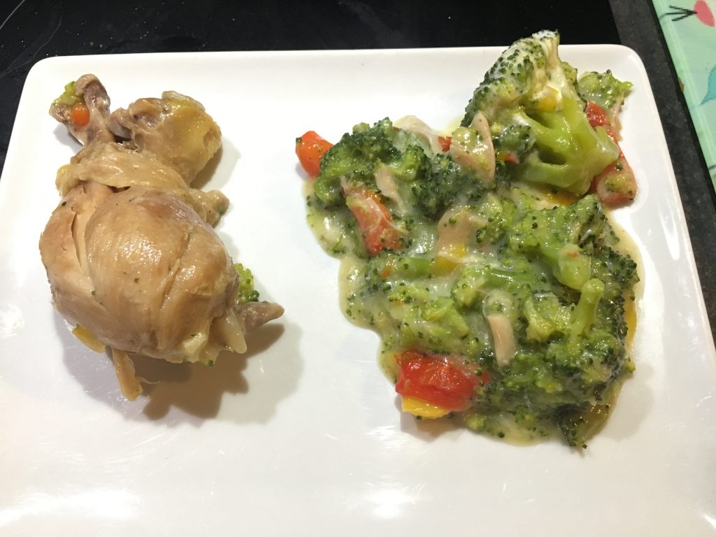 Poulet sauté aux poivrons et brocolis