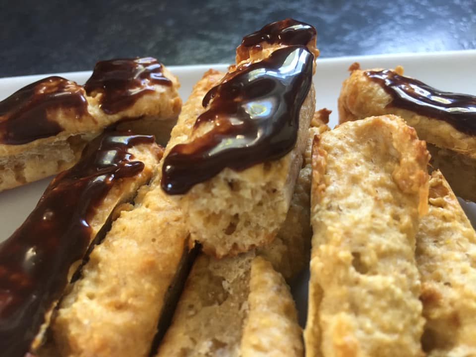 Carrés pommes, ricotta et amandes