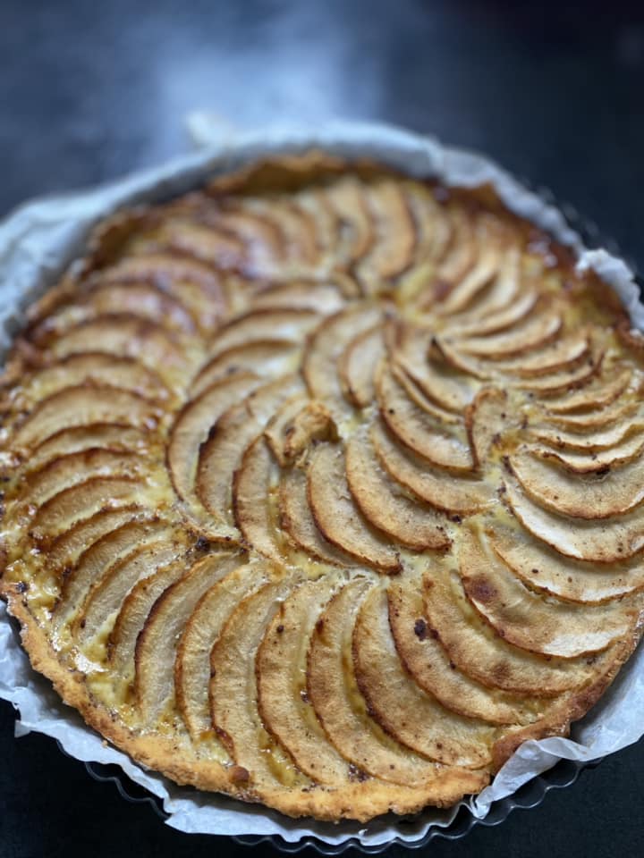 Tarte aux pommes et okara