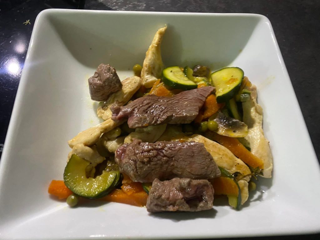 Wok de bœuf légumes croquants