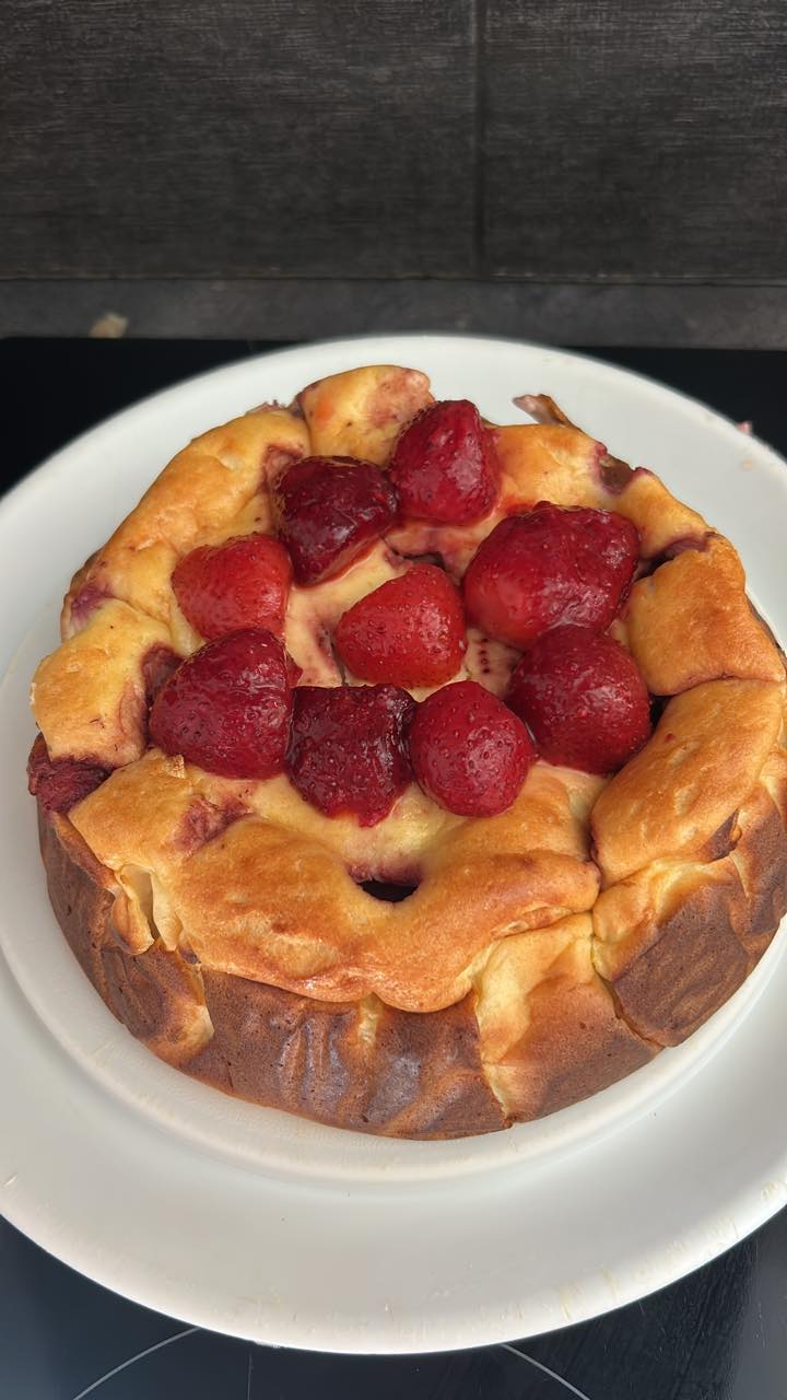 🍓🍰 Gâteau léger au skyr & framboises Dukan