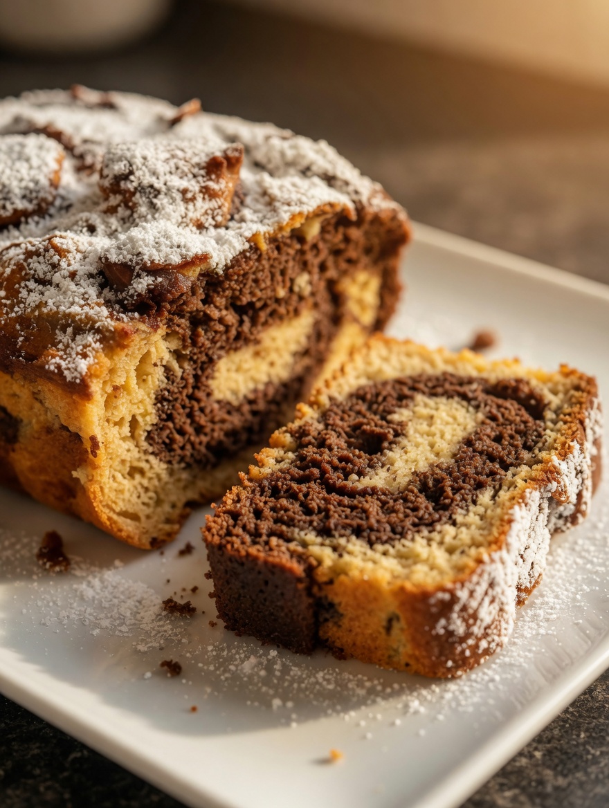 🍰✨ Cake marbré léger à la ricotta ✨🍫